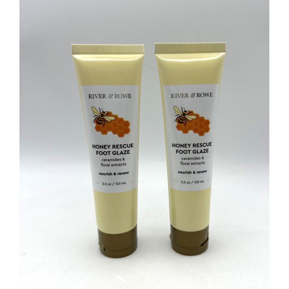 River and Rowe Honey Foot Glaze 3.5oz Lot of 2 NEW SEALED